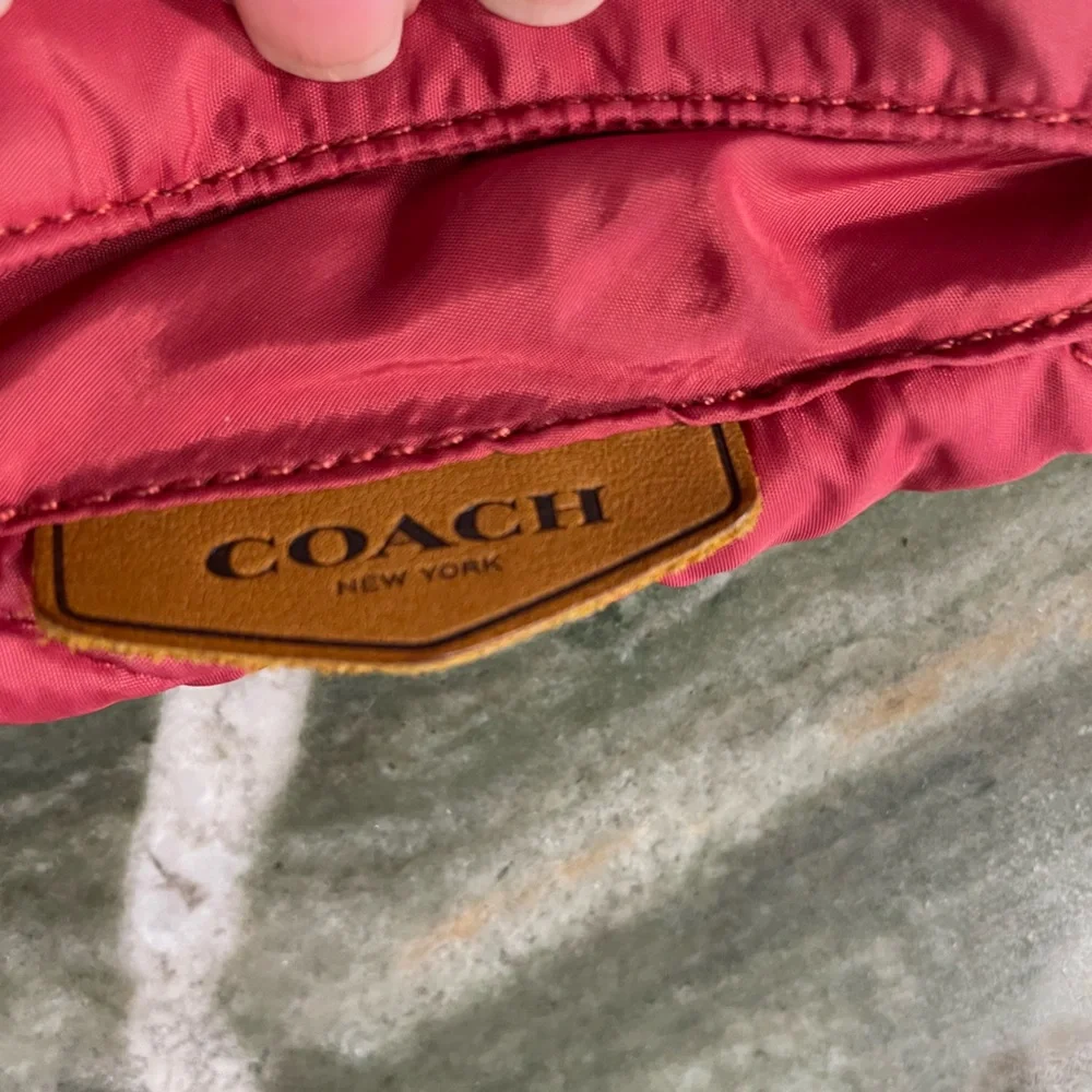 Coach Diamond Quilted Jacket in Coral Red - Picture 5 of 6